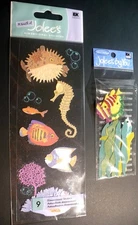 JOLEE'S BOUTIQUE SEA CREATURES & FISH W /SEAWEED STICKERS NIP 2 PACKS