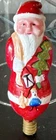 VINTAGE 1930'S MILK GLASS SANTA CLAUS CHRISTMAS BULB excellent 4 1/4”