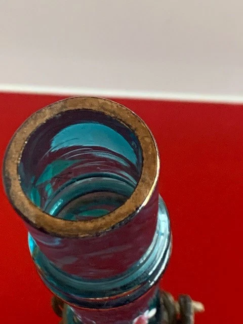 Soliflore verre émaillé doré et monture bronze,grappes de raisin et feuillage - Photo 3/4