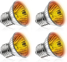 Reptile Heat Lamp Turtle Heating Light 4PCS 50W UVA UVB Bulb Simulated...