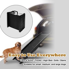 Folding Dog Ramp For Large Medium Small Size Non-Slip 60'' Long 15'' Wide EAHE