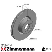 Zimmermann 450.5230.20 Bremsscheibe FüR Land Rover Range L322