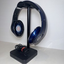 Beats Studio 1st Gen Blue Wired Headphones  Needs Pads Stand Not Included