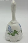 Fenton Art Glass Bell Signed Randy Fenton Hand Painted Lilac Iridescent Vintage