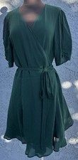 Reformation Women’s Emerald Green Wrap Dress Sz 1X