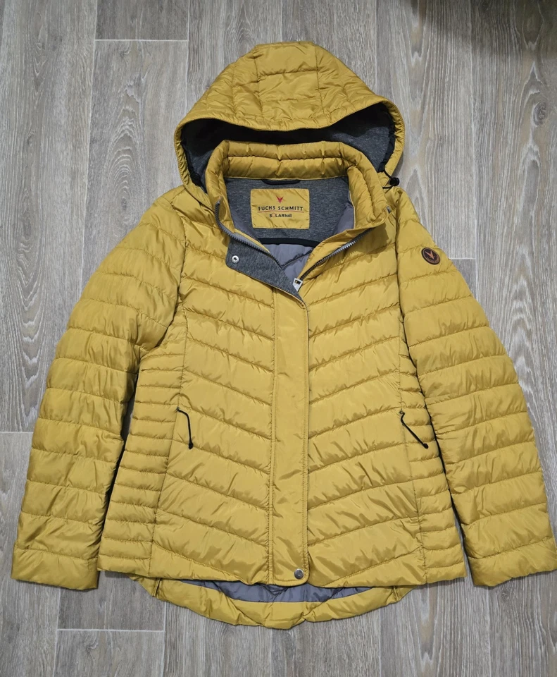 Fuchs Schmitt Damen Steppjacke mit abn. Kapuze Gr.38/S Sonnengelb
