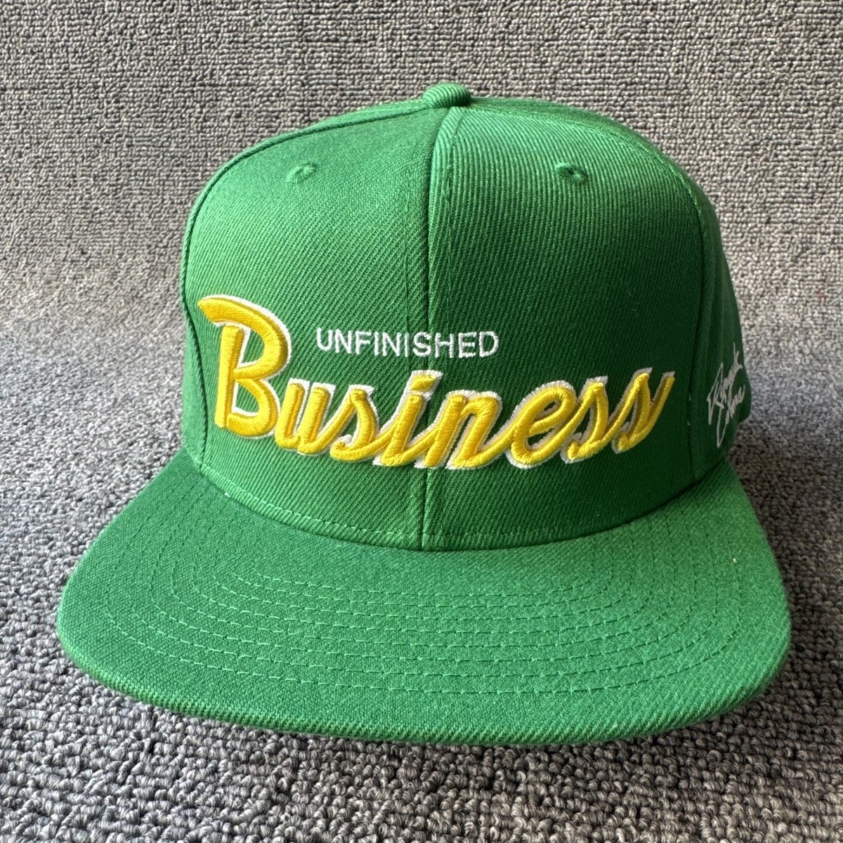 Rings & Crowns Unfinished Business Snapback Green Flat Brim Hat