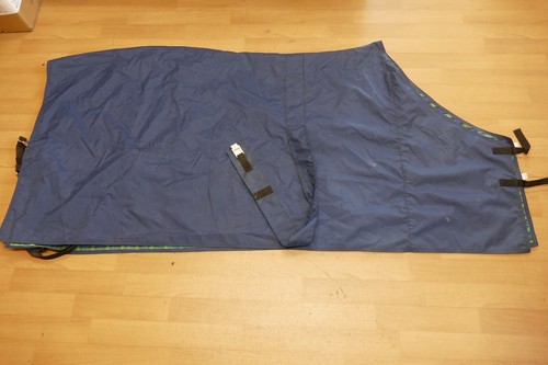 Waterproof show sheet, blue with tartan underside, 6ft0 (MO) - Picture 8 of 12
