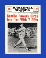 1961 Nu-Card Scoops Set-Break #401 Jim Gentile EX-EXMINT *GMCARDS*