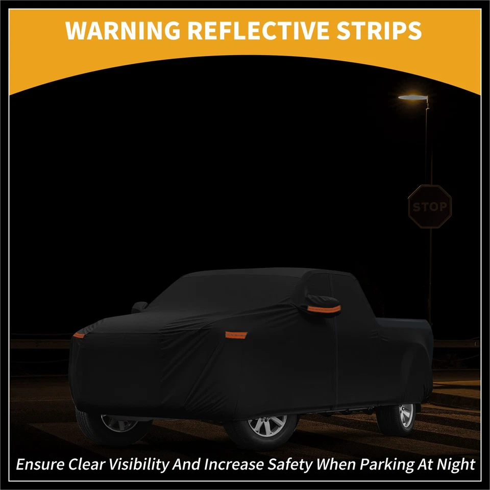 Cubierta de coche para todo tipo de clima para Dodge para Ram negra 190T-PU con cremallera izquierda nueva Foto 3 de 4