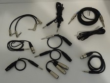 Various Audio Microphone Guitar Cables Lot of 11
