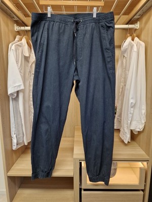 GAP Herren Denim Jogger Jeans XL Blau Kordelzug Gummibund Tapered Hose