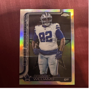 2025 Topps Chrome NFL #72 Quinnen Williams Lightboard Logo Refractor SSP Cowboys