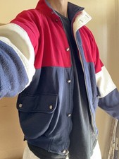 Vintage Christian Dior Monsieur Jacket 80s Colorblock Red White Blue Taiwan ROC