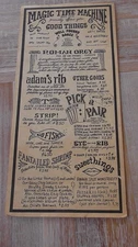 Vintage Paper Magic Time Machine  Menu