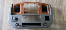 2006-2008 Dodge Ram Pickup Radio Climate Dash Bezel Trim Gray Woodgrain Oem