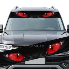Car Front Windshield Sunshade Decal Red Eye Cat Graphic Waterproof Sticker Vinyl