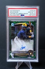 2025 Bowman Chrome Jesus Made Green Grass Autograph #CPA-JM PSA 10:10 11/99