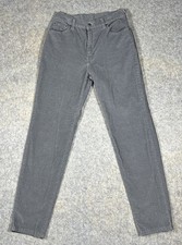 Vintage Levi  s 550 Corduroy Pants Women  s 8 Long Relaxed Fit Tapered Grey 2000