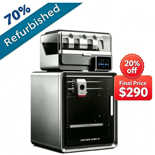 ️ Fully Repaired  ️ ANYCUBIC Kobra S1 Combo FDM 3D Printer 70% Refurbished