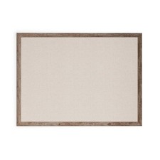 Bulletin Board 36 x 48 Rustic Wood Frame Industrial Grade U Brands Linen Style