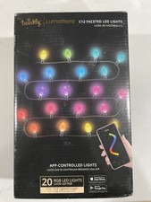Twinkly Lumations 20 RGB LED C12 App Controlled Mappable Christmas Lights 15.8ft