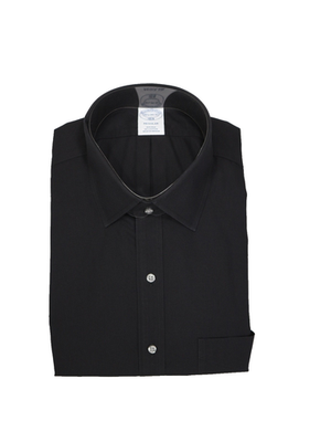 ainsley collar dress shirt Brooks Brothers Regular Fit Non-Iron Dress Shirt, Pinpoint Oxford, Ainsley Collar Black