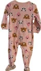 Child of Mine by Carter's 18M Pink Fleece Footed Zip One Piece Sleeper Panda — photo 5