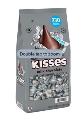 HERSHEY'S MILK CHOCOLATE KISSES candy 56 oz 3.5 Lbs 330 Pieces 