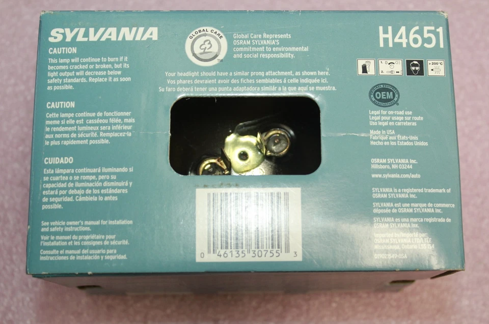Faro sellado Sylvania Standard Performance 12V 50W H4651 Foto 3 de 3