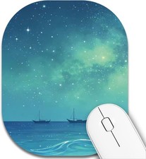 Small Mouse Pad Mini Mouse Pad 6 x 7 Inch for Laptop Keyboard Tray Mouse Night 
