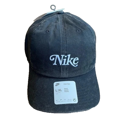 Nike Club Cap Adult Unisex L/XL FV5555 010 Faded Black White NWT - Picture 3 of 4