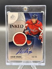 Jakub Vrana 2019-20 Upper Deck SP Game Used - Inked Sweaters #IS-JV /99  