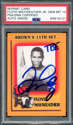 Floyd Mayweather Jr Signed 1997 Brown's Boxing RP RC #51 Auto 10 TBE PSA/DNA