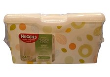 NEW Huggies Natural Care Sensitive Baby Wipes 64 Count Pop Up Container SEALED 