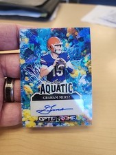 2025 Leaf Optichrome Graham Mertz SP Rookie Auto 1/1 ! Aquatic Texans Gators !