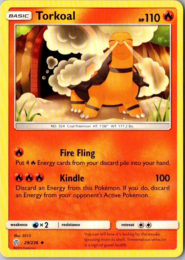 Torkoal Pokemon Cosmic Eclipse 29/236 LP
