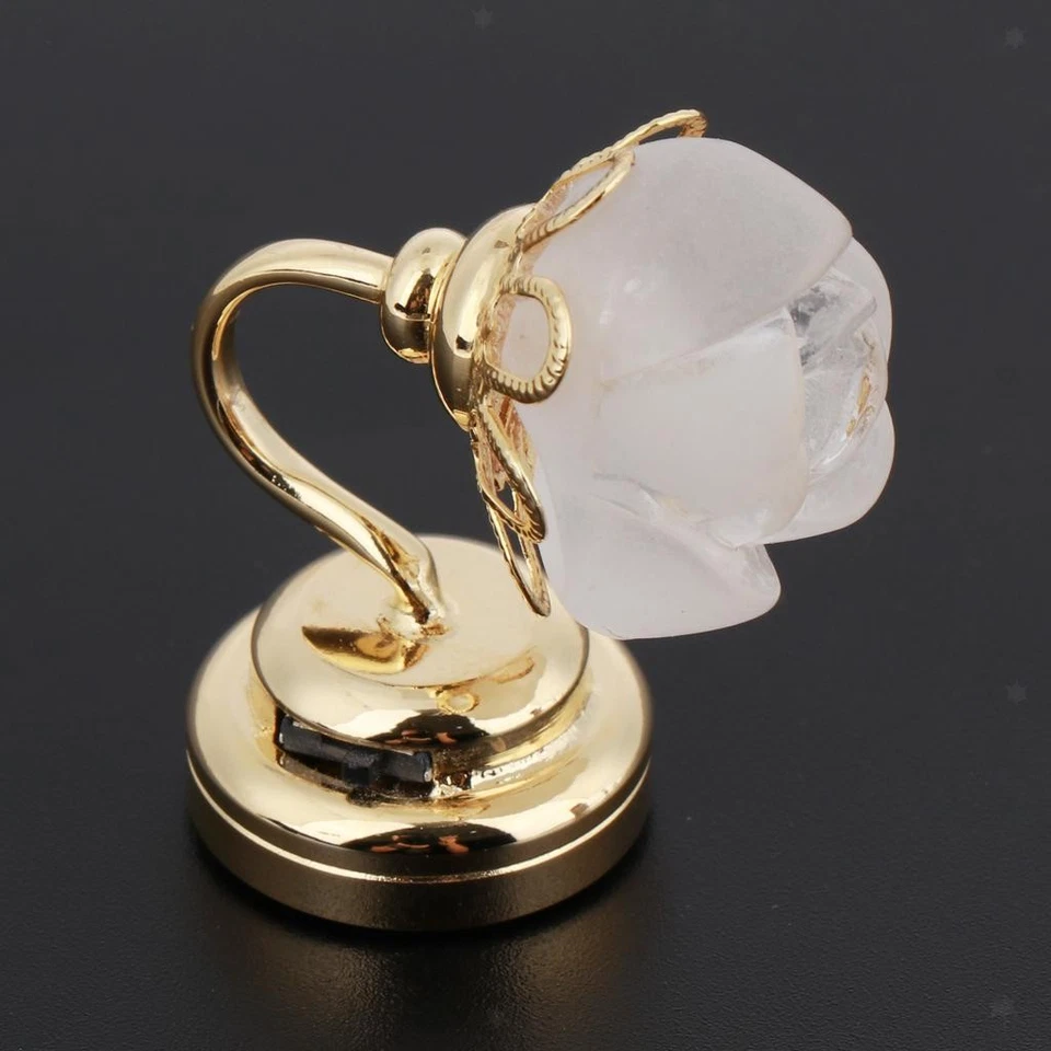 1:12 Dollhouse Miniature Rose Shape Lampada da parete a LED Lampada da tavolo - Immagine 2 di 4