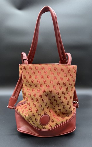 Vintage Y2K Dooney & Bourke Logo Shoulder Bag with Inner Pockets & Brand Card - Image 1