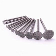 10pc Diamond Grinding Head Burrs Set 2.35 0.12 in Shank for Carving