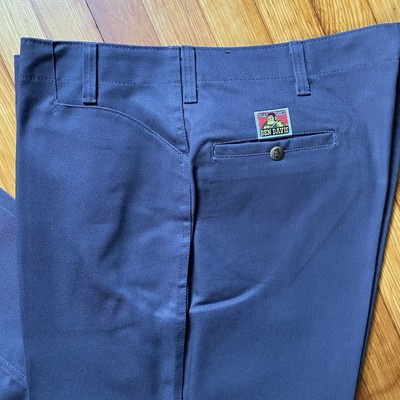 Vintage 90s NOS Ben Davis Original Fit Gray Twill Work Pants Made