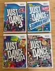 Just Dance 4x Nintendo Wii Game LOT (COMPLETE) *TESTED* Summer Party 3 2014 2015