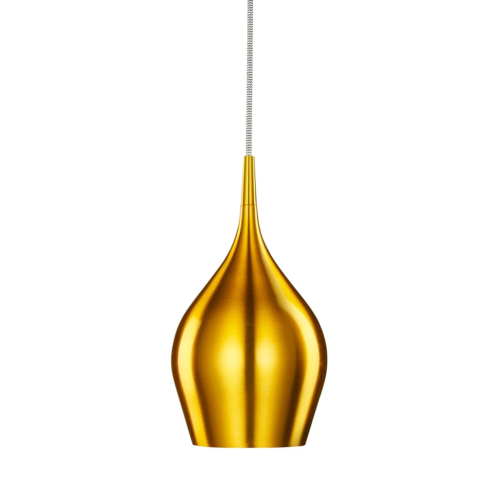 Lampadario Contemporaneo Vibrante Alluminio Oro 12 Luci E14 - Immagine 3 di 4