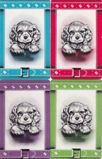 GENUINE SWAP PLAYING CARDS 4 SINGLE DOGS #24