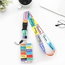 Card Lanyard Holder Sturdy Plastic Id Badge Case Fixed Clear Window Secure Slide