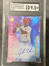 2021 Jordan Walker RC Autograph Bowman Inception Prospect #99/200 SGC 10/9.5