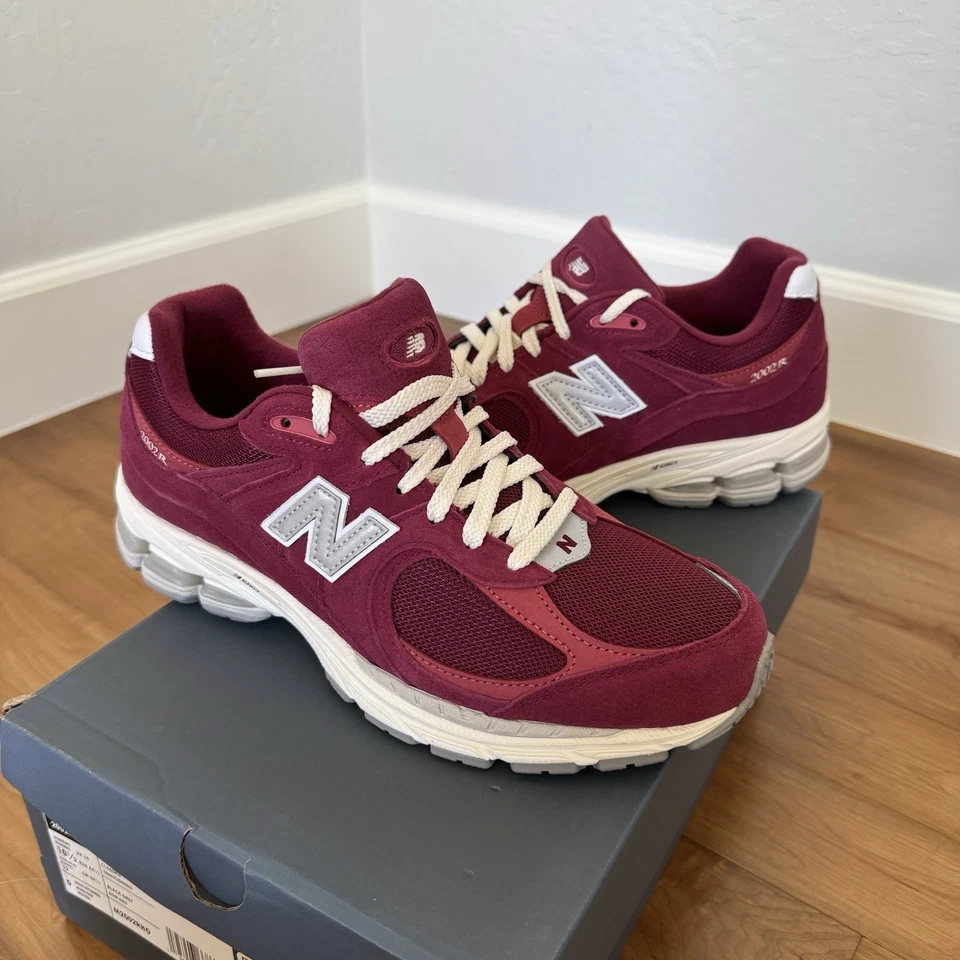 New Balance 2002R Suede Pack Shoes M2002RHA Garnet/Deep Earth Red - Size 10.5 - Image 2 of 4