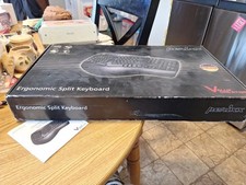 Perixx Periboard-512 Wired Ergonomic Split Keyboard Palm Rest Black