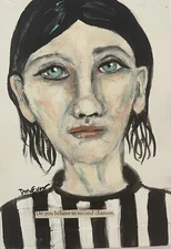 Original Acrylic Outsider Art 5x7 painting “Do You Believe In Second Chances”