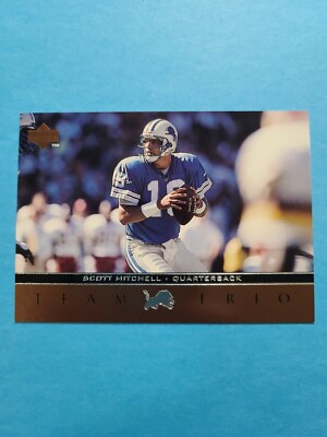SCOTT MITCHELL 1996 UPPER DECK TEAM TRIO FOOTBALL CARD # TT48 E9925